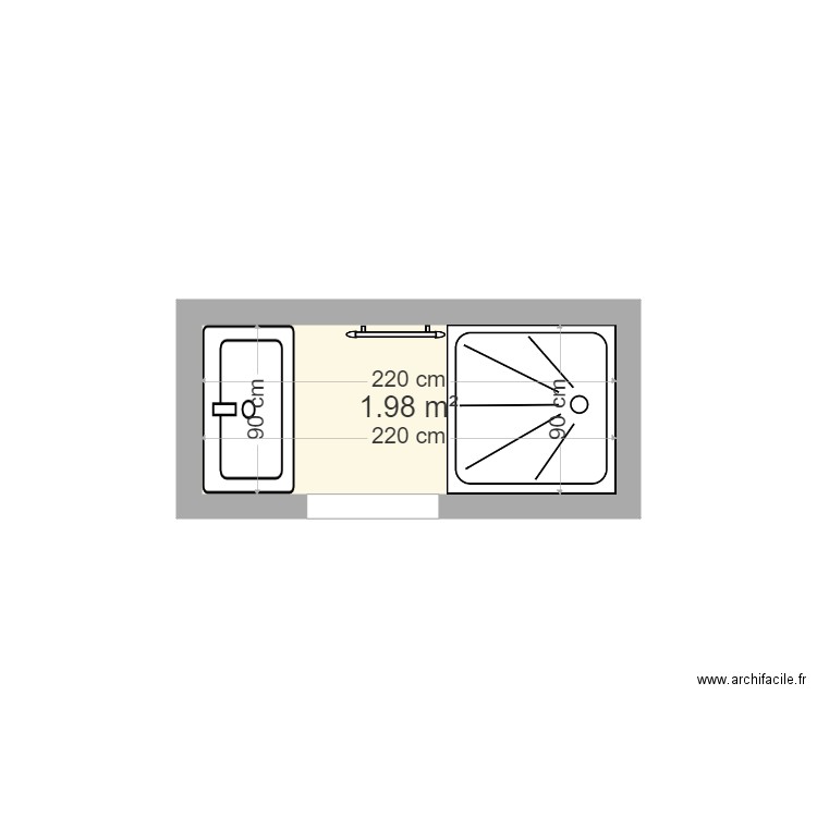 salle de douche. Plan de 0 pièce et 0 m2