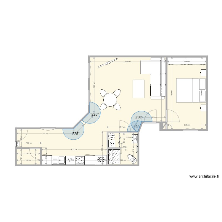 34 St Honoré  4eme D avec cotations. Plan de 0 pièce et 0 m2