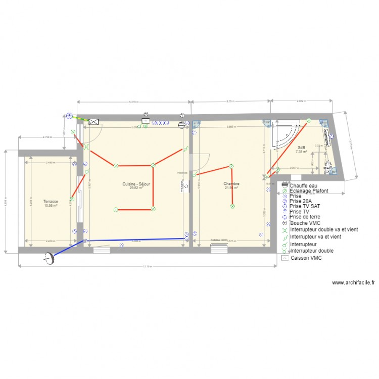 Plan Electrique 2. Plan de 0 pièce et 0 m2