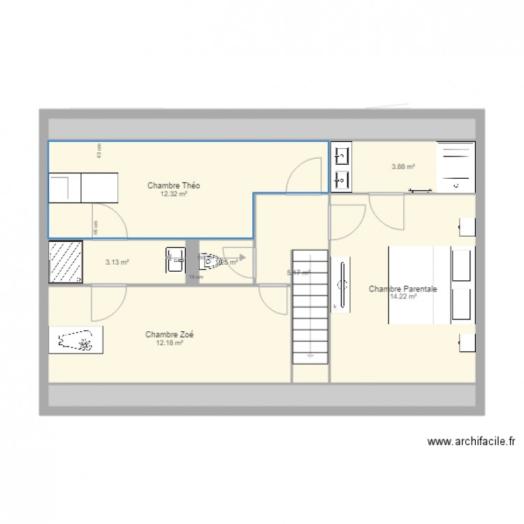 Etage v2. Plan de 0 pièce et 0 m2