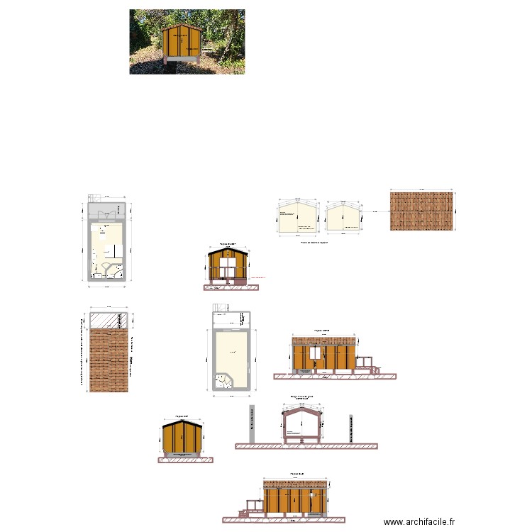 Plan de construction. Plan de 6 pièces et 53 m2