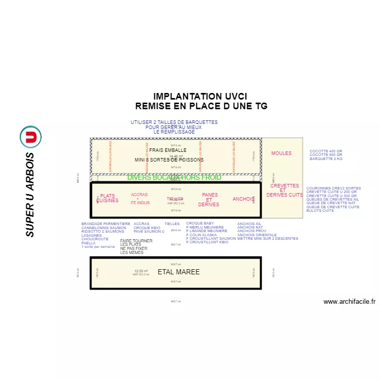 SUPER U ARBOIS. Plan de SUPER U ARBOIS. Plan de