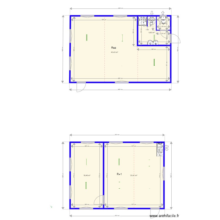 Aperam Hanssens. Plan de 5 pièces et 97 m2