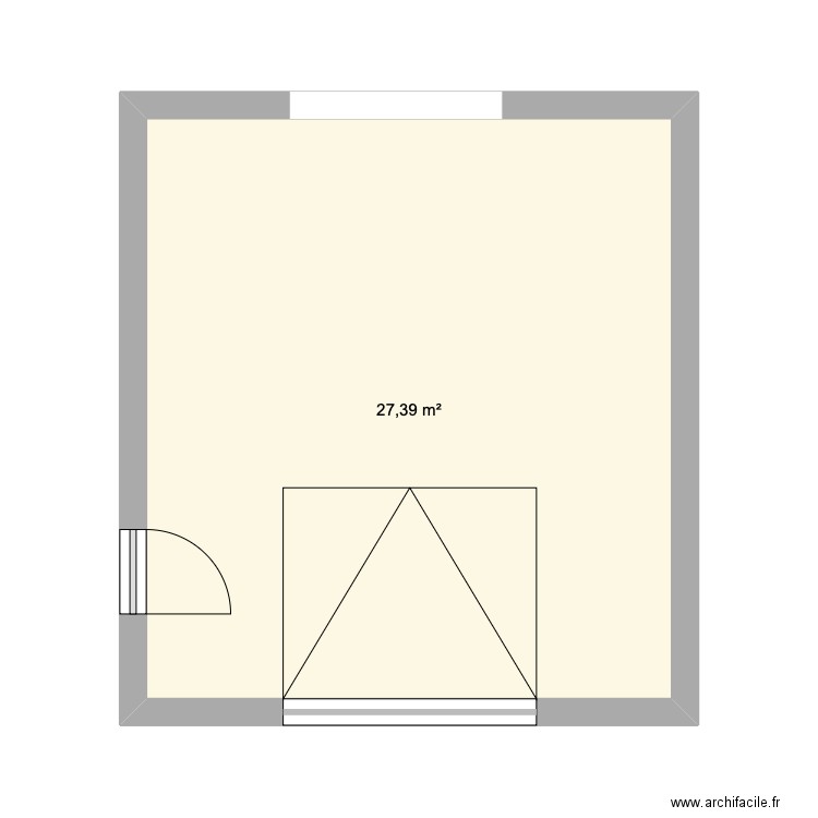 Garage. Plan de 1 pièce et 27 m2