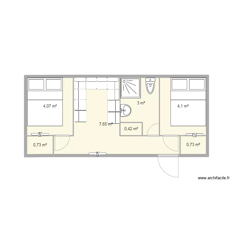 Mobil Home. Plan de Mobil Home. Plan de
