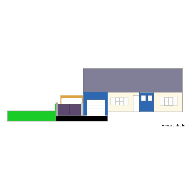 DP04 façade après modif. Plan de 0 pièce et 0 m2