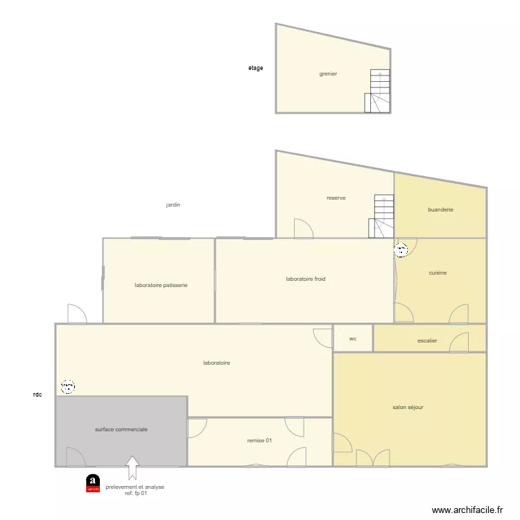 douin boulangerie habitation2  am 1272. Plan de 