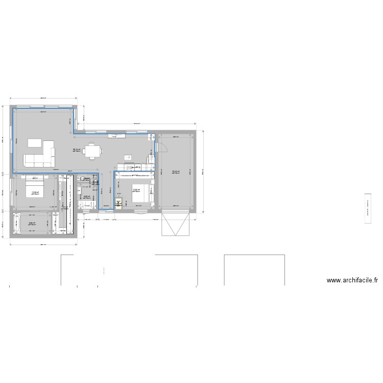 STRUCTURE  plain pied 68 m2 autre dispo. Plan de 0 pièce et 0 m2