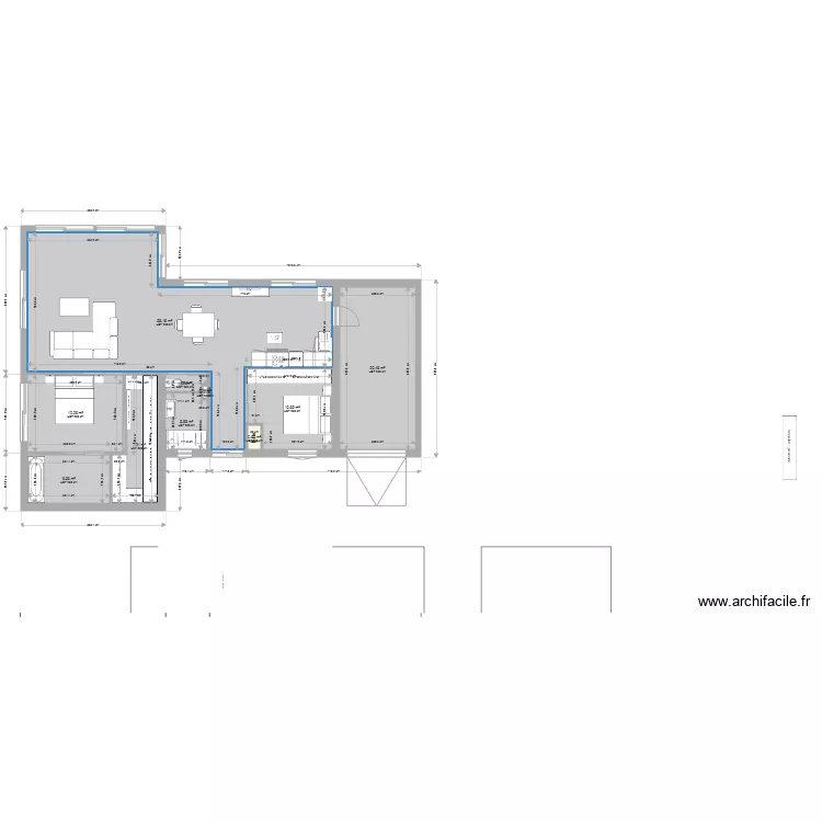 STRUCTURE  plain pied 68 m2 autre dispo. Plan de 