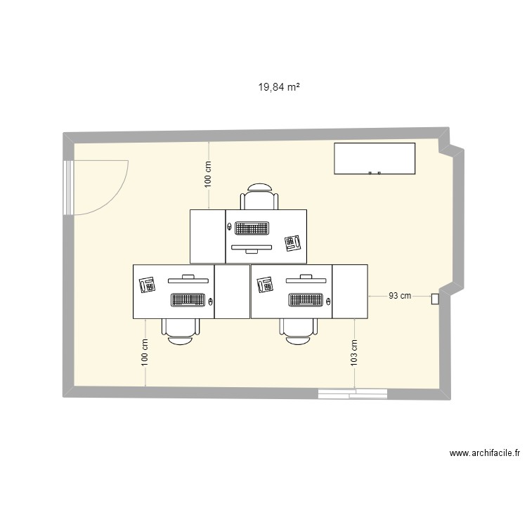 CATR Service Information Médicale - Bonnet Olivia. Plan de 1 pièce et 20 m2