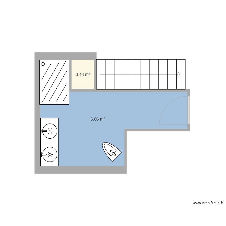 SDB GIGLIU. Plan de 0 pièce et 0 m2