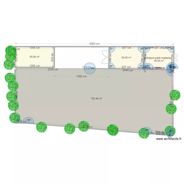 attelier municipaux   bas  actuel . Plan de 