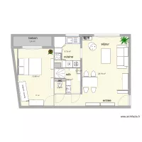 Plan projet meubl&eacute; 1 m&eacute;lini&egrave;re