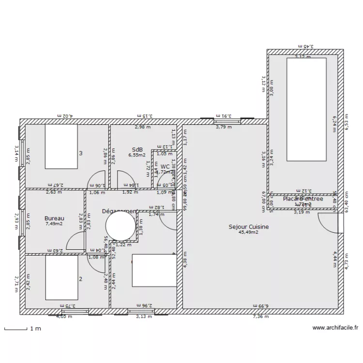 Maison 2m garage avec etage. Plan de Maison 2m garage avec etage. Plan de