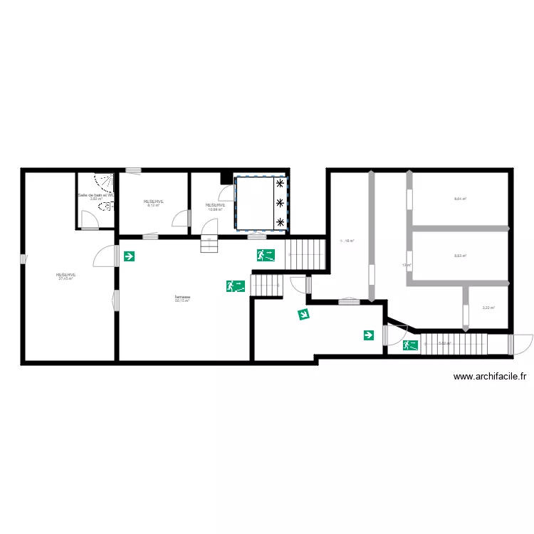 RESTO O STUDIO ROMAINVILLE. Plan de 