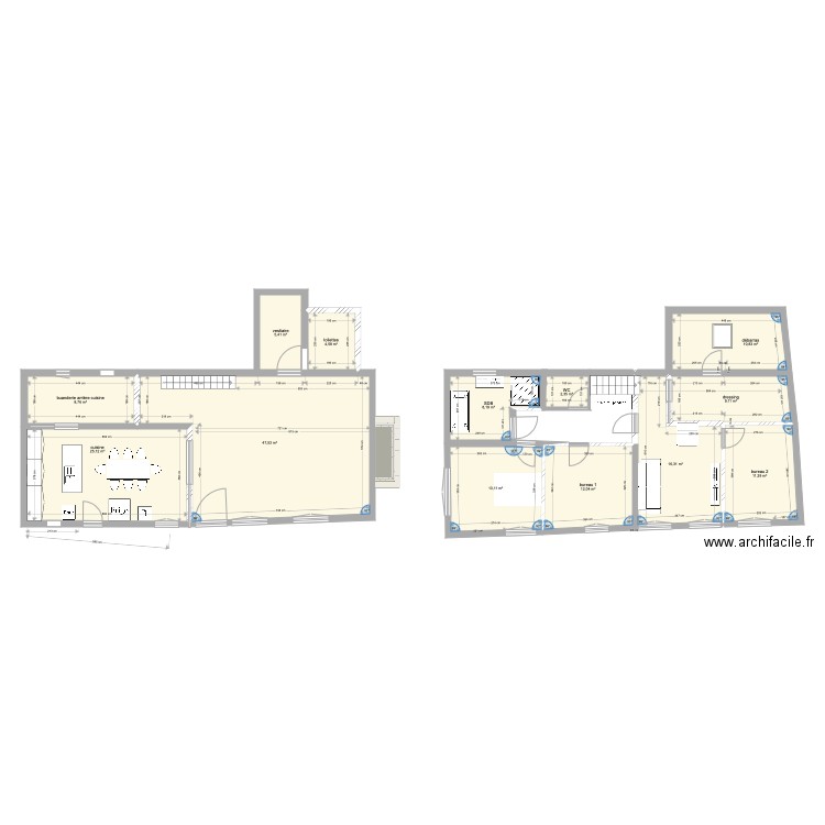 Cabri petite maison projet v1. Plan de 0 pièce et 0 m2