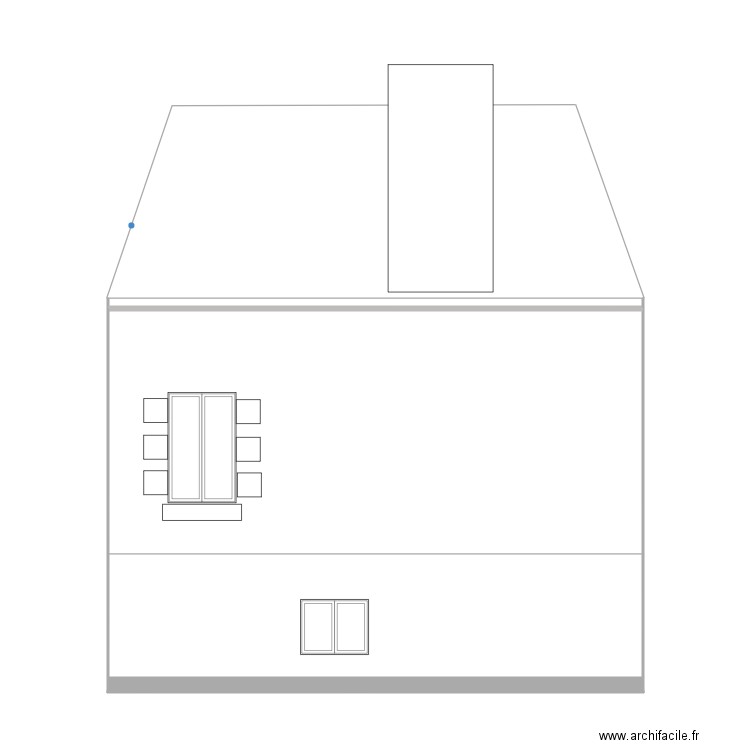 FACADE COTE GAUCHE . Plan de 0 pièce et 0 m2