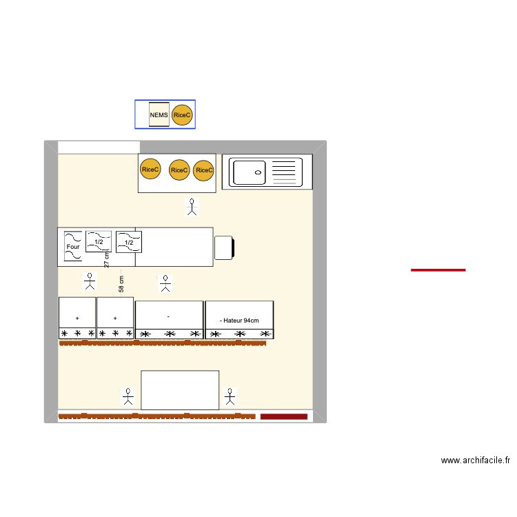 Musilac Prépa V2. Plan de 1 pièce et 25 m2