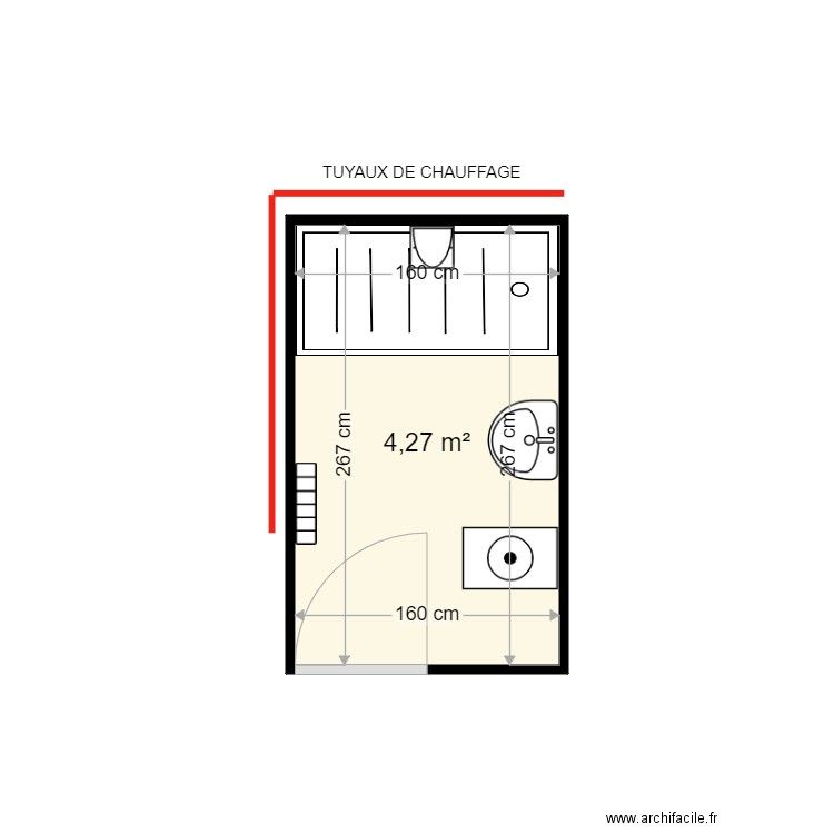 LEFEBVRE DANIEL . Plan de 1 pièce et 4 m2