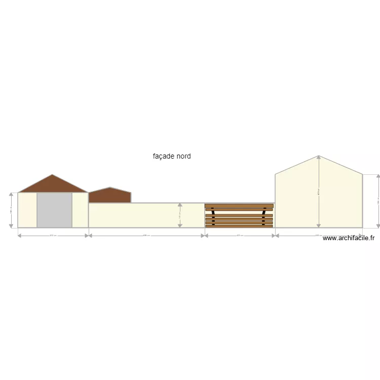 fa&ccedil;ade nord thoma. Plan de 