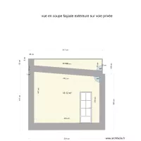 facade ext&eacute;rieure donne sur voie priv&eacute;e