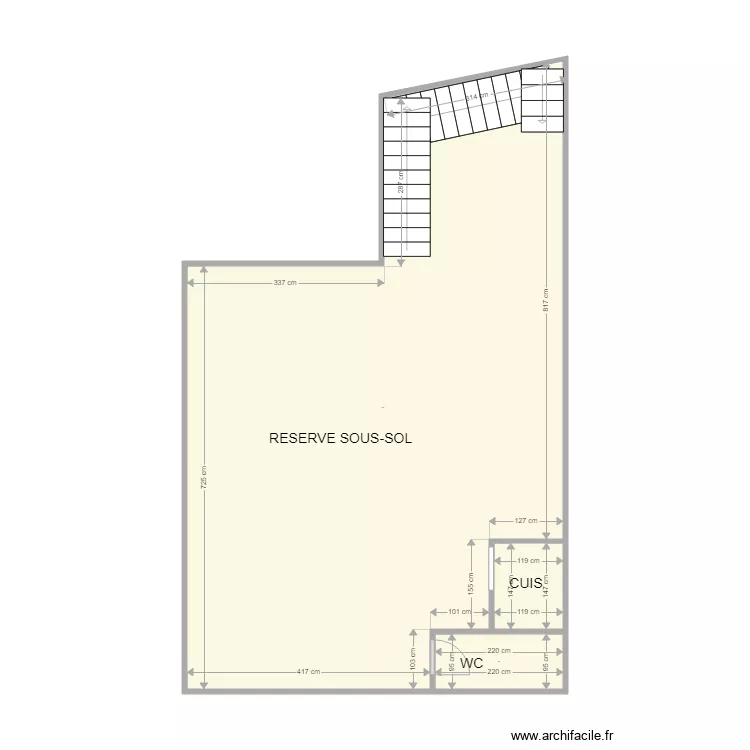 CARVIL R&eacute;serve sous ol. Plan de 
