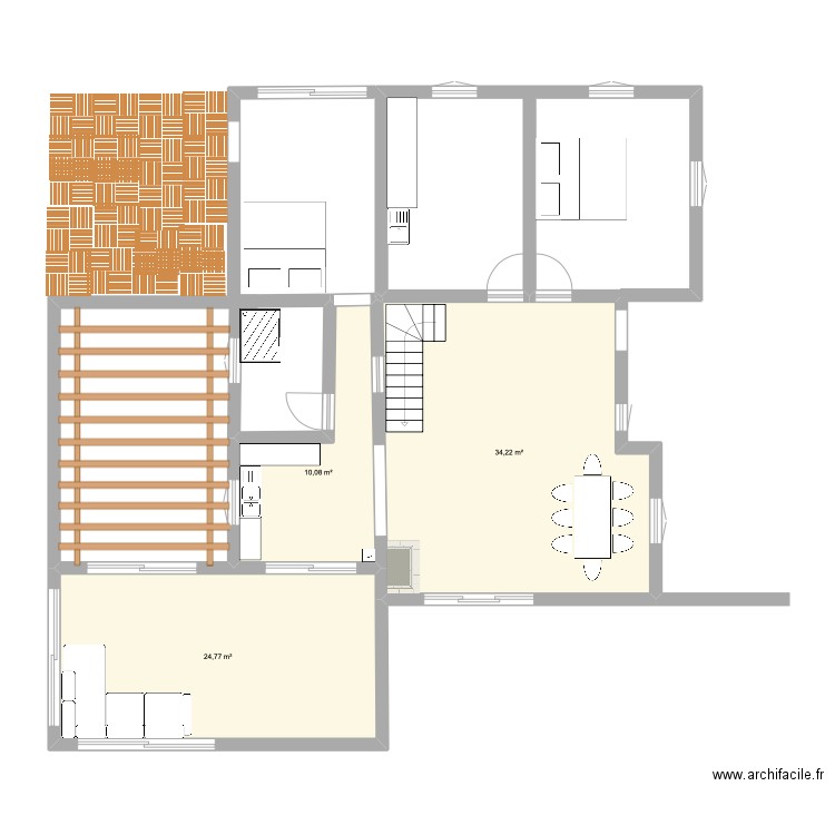 PLAN BLOTACZ2. Plan de 3 pièces et 69 m2