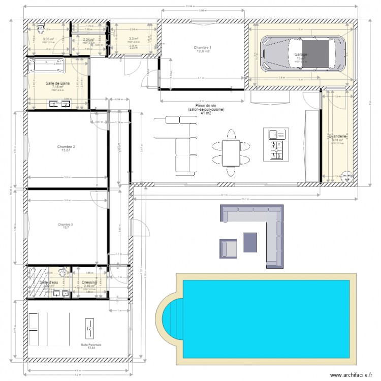 PROJET ONHENHEIM. Plan de 0 pièce et 0 m2