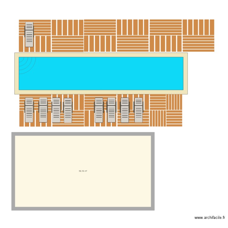 piscine. Plan de 0 pièce et 0 m2