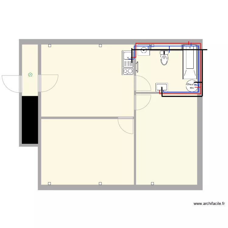 combles plomberie Montataire Gd Appart. Plan de combles plomberie Montataire Gd Appart. Plan de