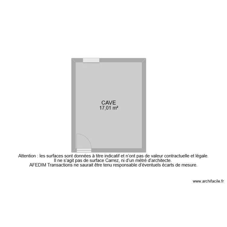 BI 9043 CAVE. Plan de 