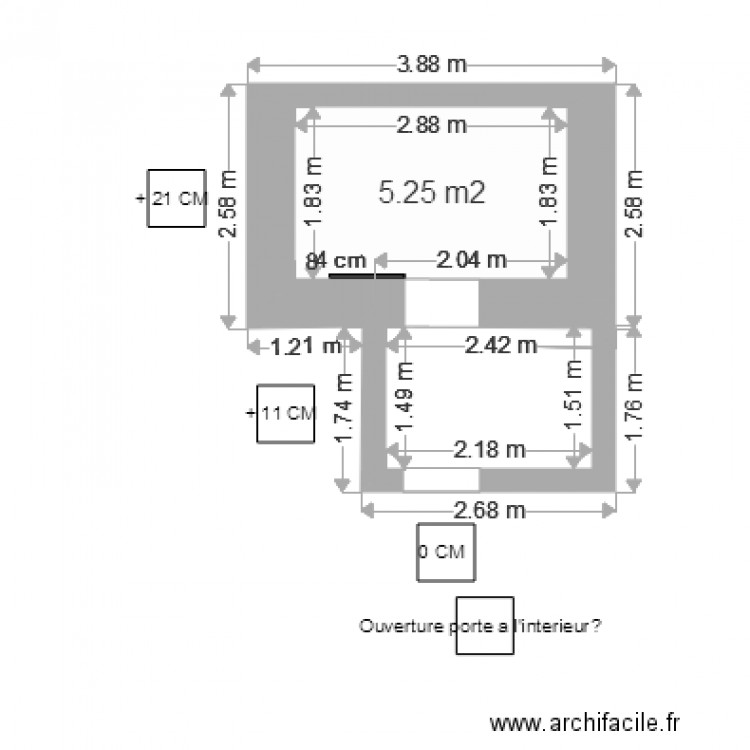 WC HANDI SPB. Plan de 0 pièce et 0 m2