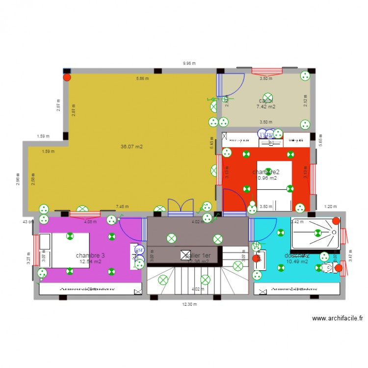 plan etage. Plan de 0 pièce et 0 m2