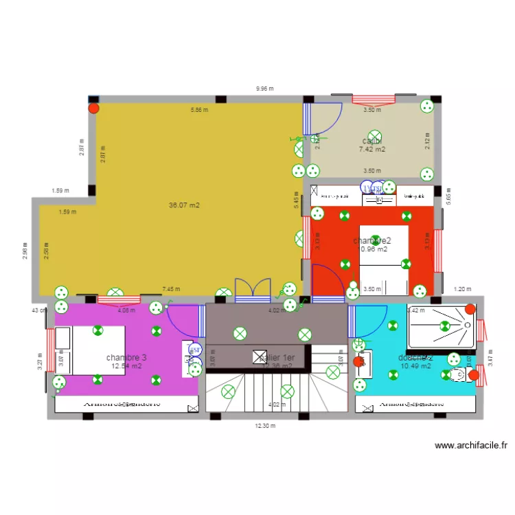 plan etage. Plan de 