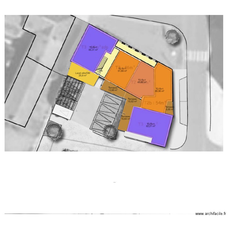 CHAVAGNES - plan R+1. Plan de 0 pièce et 0 m2