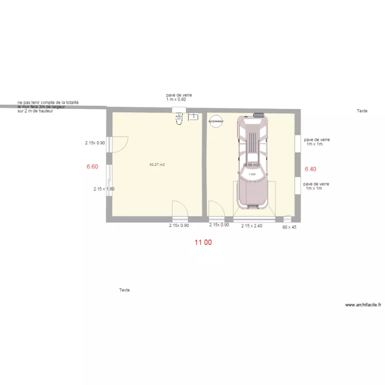 garage nu. Plan de garage nu. Plan de