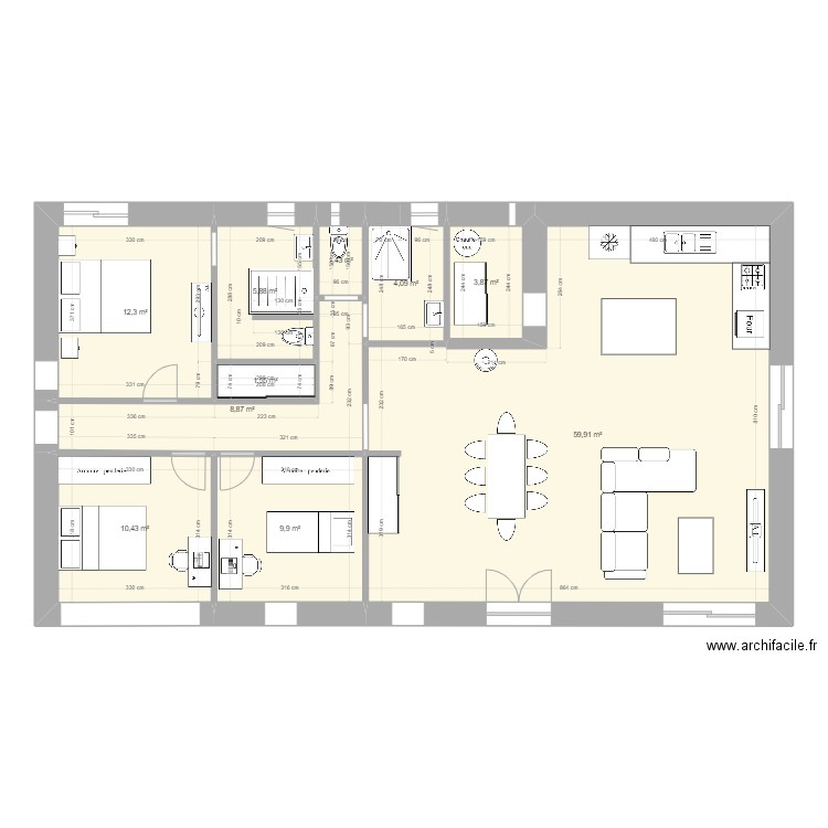 plan 1. Plan de 0 pièce et 0 m2