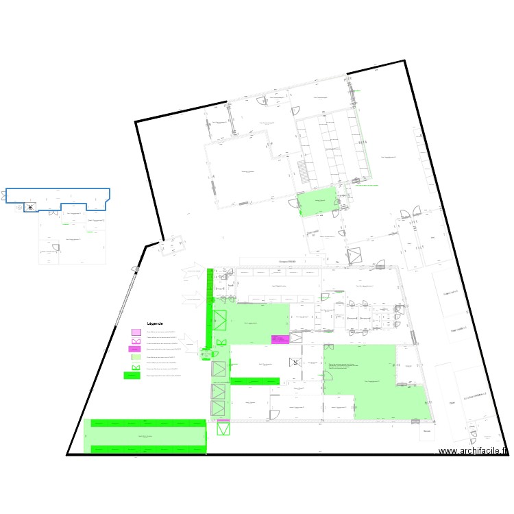 Laboratoire ODP 2021 avp v2n2. Plan de 62 pièces et 3305 m2