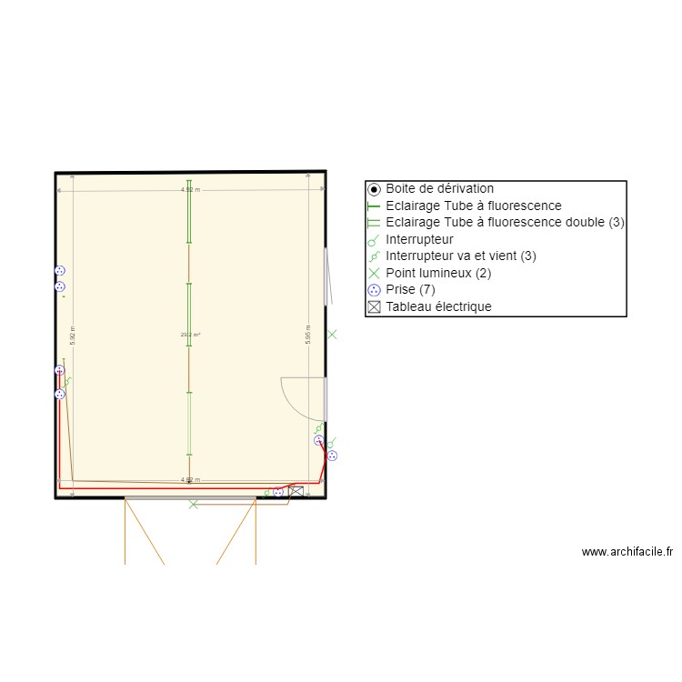 ELEC garage v2. Plan de 0 pièce et 0 m2