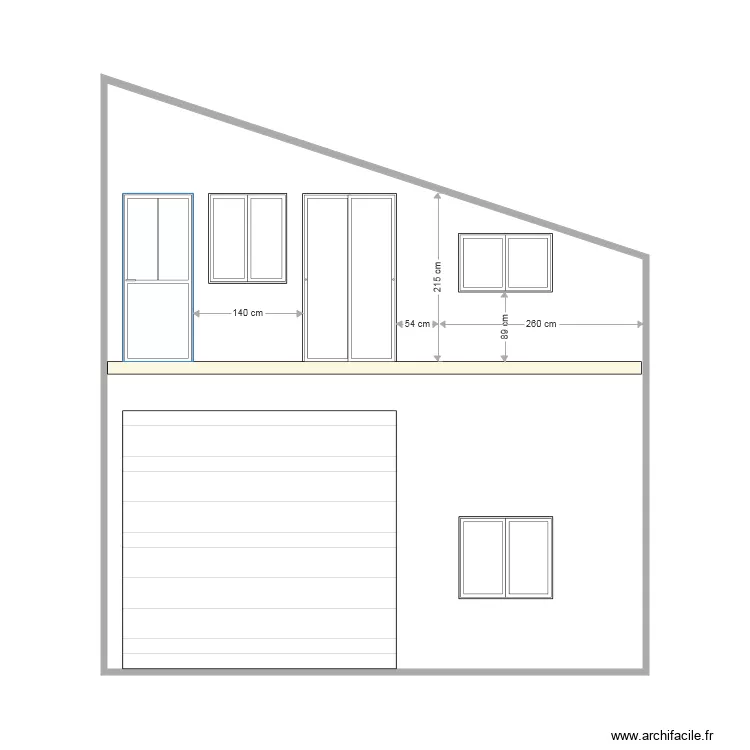 Facade est BATIMENT avec ouverture 1. Plan de 