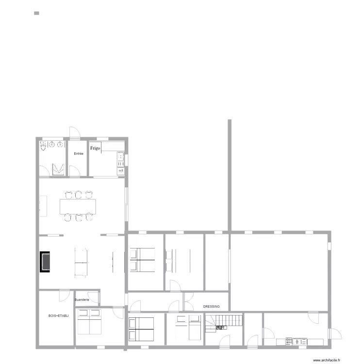 appartement en bas. Plan de 