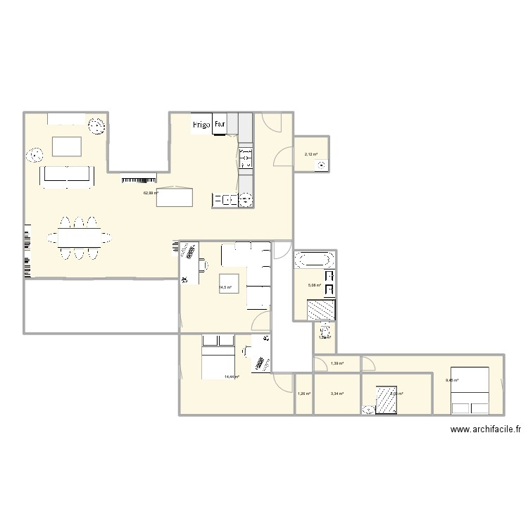 Appart. Plan de 0 pièce et 0 m2