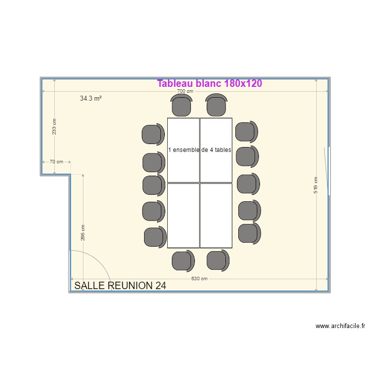 Salle de réunion 24. Plan de 0 pièce et 0 m2