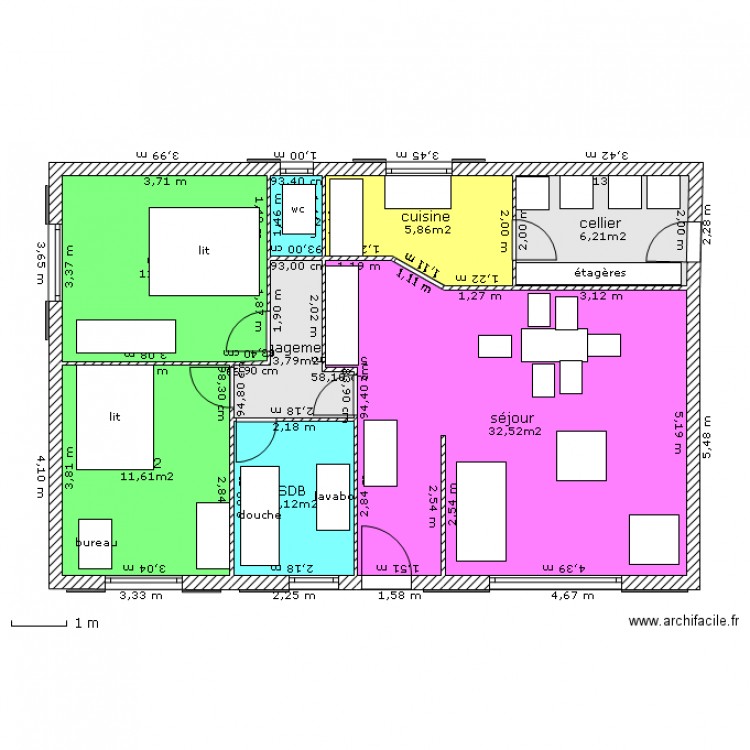 tatie 3. Plan de 0 pièce et 0 m2