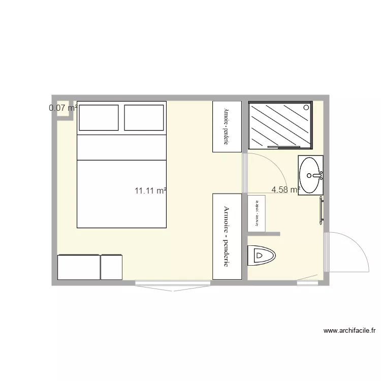 Maison 1 . Plan de 