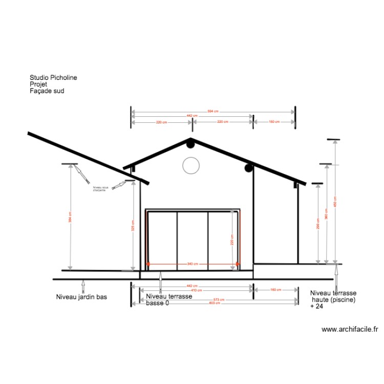 Studio Picholine Projet Fa&ccedil;ade Sud 03 18 5 PC. Plan de 0 pièce et 0 m2