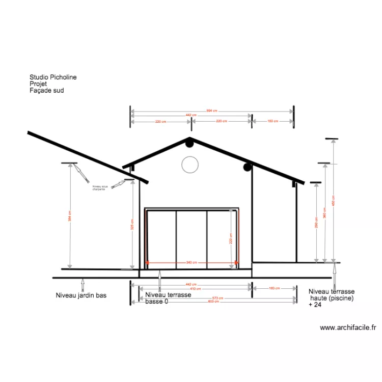 Studio Picholine Projet Fa&ccedil;ade Sud 03 18 5 PC. Plan de 