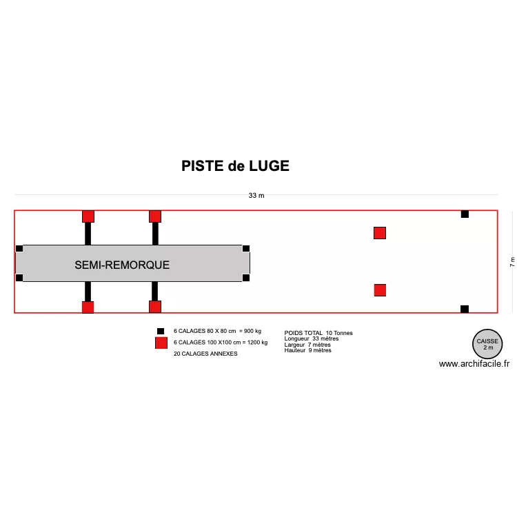 PISTE LUGE. Plan de PISTE LUGE. Plan de