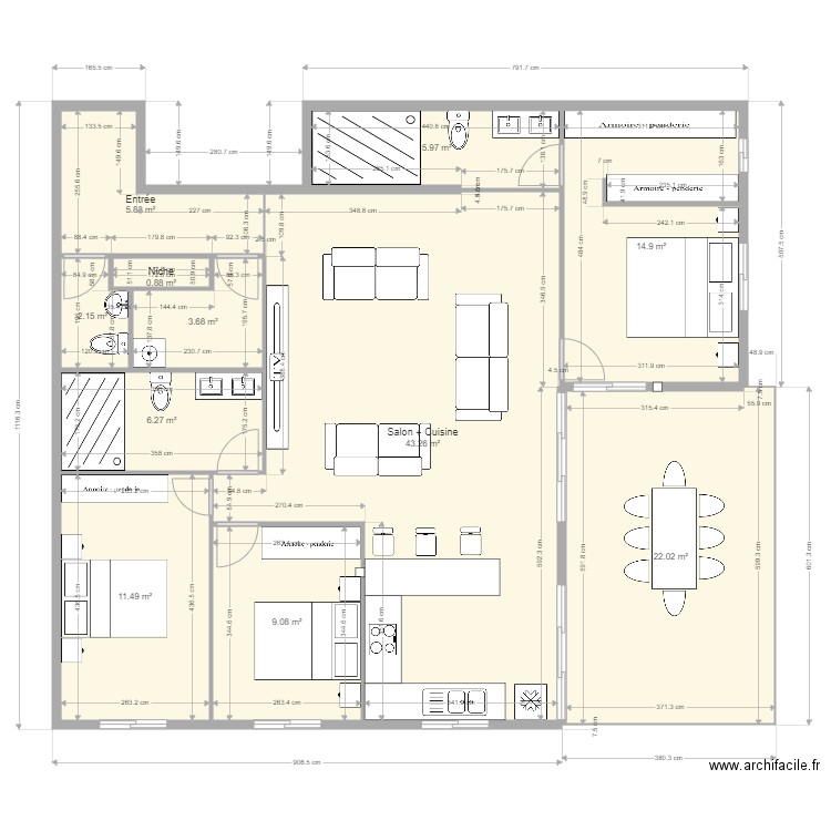 F4B v2. Plan de 0 pièce et 0 m2