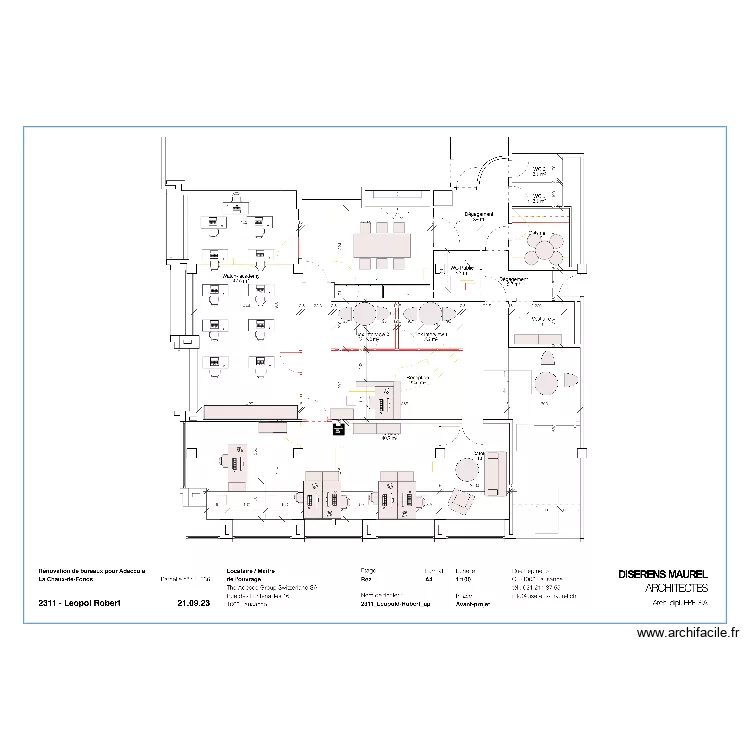 LCDF - Mobilier. Plan de 